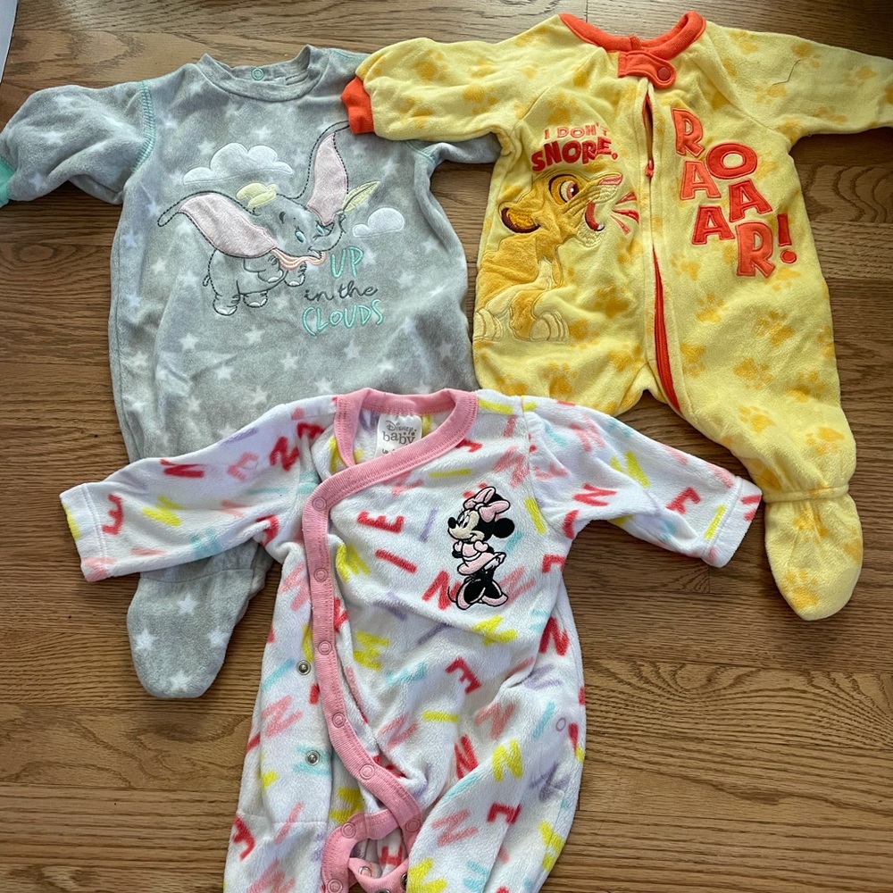 Disney - Pajama Onesie Bundle (0-3m)